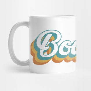 Boulder Colorado Retro Lettering Sticker Mug